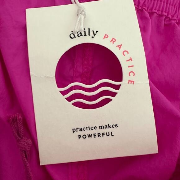 Anthropologie XL Daily Practice Base Jump Parachute Cargo Pants in Disco Magenta - Picture 10 of 14